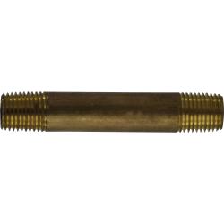 40034 - 10 in Seamless Pipe Nipple, 1/4 in MPT x 1/4 in MPT, Lead-Free Red Brass