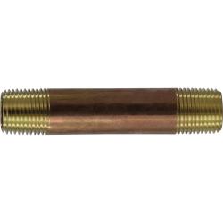 40270 - 1/2 in MPT Seamless Pipe Nipple, 30 in Lead-Free Red Brass