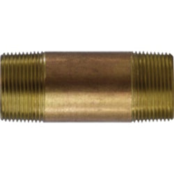 40135 - Brass Pipe Nipple 1-1/4 in MPT x 1-1/4 in MPT, 12 in Length, SCH 40