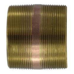 40224 - 4 in MPT x 4 in MPT Lead-Free Red Brass Seamless Pipe Nipple, 4-1/2 in Long