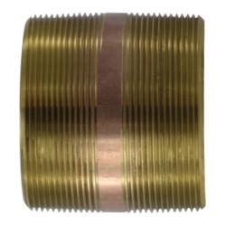 40264 - 6 in MPT x 6 in MPT Lead-Free Red Brass Pipe Nipple, 10 in Long