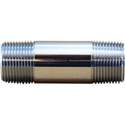 41047 - 3/8 in x 3/8 in Brass Pipe Nipple, 4-1/2 in Length, Chrome-Plated
