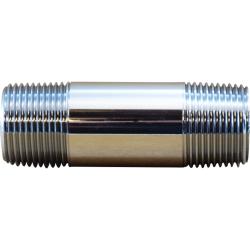 41060 - 1/2 in x 1/2 in Lead-Free Brass Close Nipple, Chrome-Plated Finish