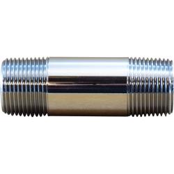 41081 - 3/4 in MPT Brass Pipe Nipple, Chrome-Plated, 1-1/2 in Length