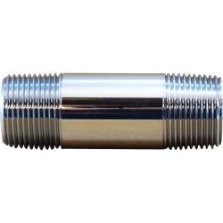 41096LF - 3/4 in x 12 in Lead-Free Brass Pipe Nipple with Chrome-Plated Finish