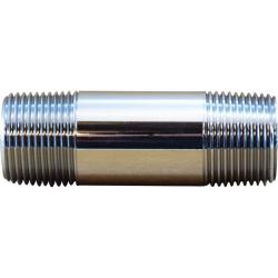 41107 - 1 in x 1 in Lead-Free Brass Pipe Nipple, 5 in Length, Chrome-Plated