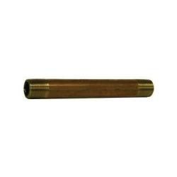 42003 - 1/8 in MPT x 1/8 in MPT Red Brass Nipple Fitting, 2 in Length, SCH 80/XH