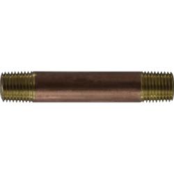 42021 - 1/4 in MPT x 1/4 in MPT Red Brass Nipple, 1-1/2 in Length