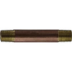 42030 - 1/4 in MPT x 1/4 in MPT Brass Nipple, 6 in Length