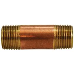 42090 - 6 in Brass Nipple Fitting, 3/4 in MPT x 3/4 in MPT, SCH 80/XH