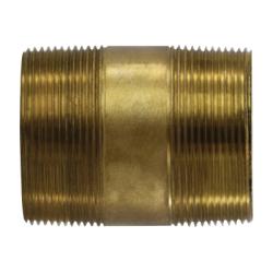 42174 - 2 in MPT x 2 in MPT Lead-Free Red Brass Nipple, 12 in Length