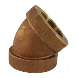 43186 - 45-Degree Bronze Elbow Fitting - 1-1/4 in FPT x 1-1/4 in FPT