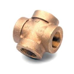 43394 - Bronze Cross Fitting, 3/4 in FPT x 3/4 in FPT x 3/4 in FPT x 3/4 in FPT, ANSI B16.15