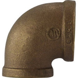 44122 - Bronze 90-Degree Reducing Elbow 3/8 in FPT x 1/4 in FPT, 125 lb Pressure Class