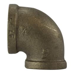 44127LF - 90-Degree Lead-Free Bronze Reducing Elbow Fitting 3/4 in FPT x 1/2 in FPT