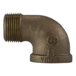 44167 - 90-Degree Bronze Street Elbow, 1-1/2 in MPT x 1-1/2 in FPT