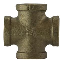44392LF - 3/8 in FPT x 3/8 in FPT x 3/8 in FPT x 3/8 in FPT Lead-Free Bronze Pipe Cross