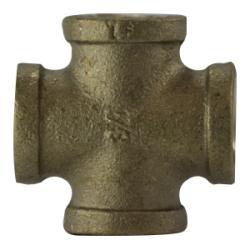 44395LF - Lead-Free Bronze Pipe Cross - 1 in FPT x 1 in FPT x 1 in FPT x 1 in FPT