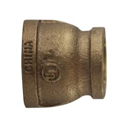 44438 - 3/4 in x 1/2 in Bronze Reducing Coupling for Pipe Connections