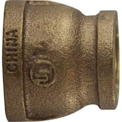 44450 - Bronze Reducing Coupling 1-1/2 in FPT x 1-1/4 in FPT, 125 lb Pressure Rating