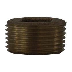 44633 - 1/2 in MPT Bronze Square Drive Countersunk Plug, Meets AWWA, ASME, WW-P, MSS Standards