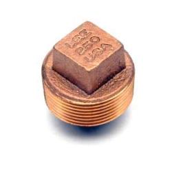 44677LFUSA - 1-1/2-in Male NPT Solid Square Head Plug, Lead-Free Bronze