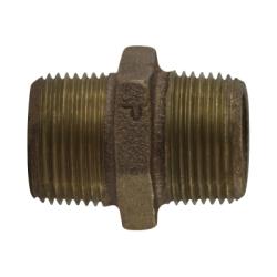 44720 - 1/8 in MPT x 1/8 in MPT Bronze Hex Nipple, 1-1/4 in Length