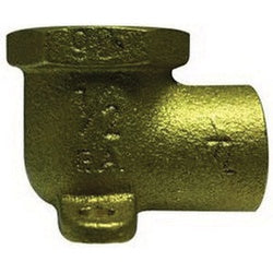 44840LF - 90° Lead-Free Bronze Drop Ear Elbow, 1/2 in Sweat & 1/2 in FIP Connections