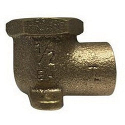 44841LF - 90° Drop Ear Elbow Fitting, 1/2 in Sweat x 1/2 in FIP, Lead-Free Brass