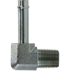 45011612 - 1 in Beaded Stem to 3/4 in Male NPTF Steel 90-Degree Insert Elbow Fitting