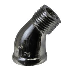 45200 - 45-Degree Bronze Street Elbow, 1/8 in FPT x 1/8 in MPT, Chrome-Plated Finish