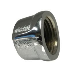 45470 - Bronze 1/8 in FPT Cap Fitting with Chrome-Plated Finish, 125 lb Pressure Class