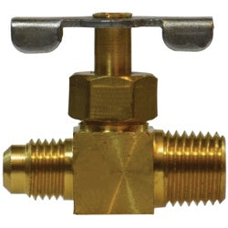 46029 - Brass Needle Valve 1/4 x 1/4 in Male Flared Connection, 150 psi, 250°F Maximum Temperature