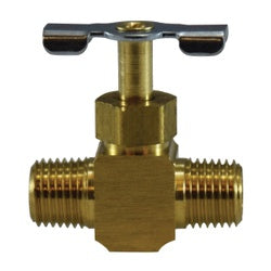 46051 - 1/4 x 1/4 in Brass Needle Valve with MIP Connections, 1.69 in Long