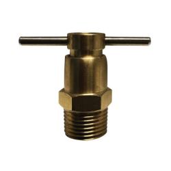 46082 - Brass 3/8 in MIP Drain Cock with Pin Handle, 150 psi, 250°F Operating Temperature