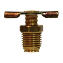 46086 - 1/4 in MIP Brass Drain Cock with External Seat, 1 in Height, 0.56 in Hex