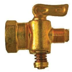 46127 - 3/8 x 3/8 in Brass Shut-Off Cock with Male Flared Connection