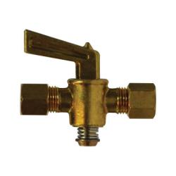 46142 - 3/8 in Male Compression Shut-Off Cock, Forged Brass, 1.8 in Height