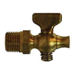 46310 - 1/8 in Brass Air Cock with MIP x Straight Nose Connection, Tee Handle Operator