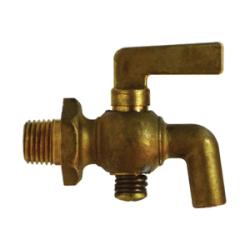46337 - 3/8 in MIP x Bibb Nose Air Cock, Brass, 2.25 in x 1.72 in, Lever Operator, 80 psi