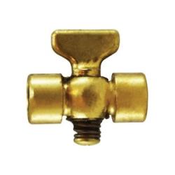 46341 - 1/4 in Female Iron Pipe Air Cock Valve, Brass Construction, Tee Handle, 80 psi Rated