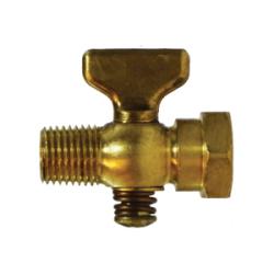 46371 - 1/4 in MIP to FIP Air Cock with Brass Body and Tee Handle, 2.06 in Length, 1.55 in Height