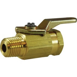 46443 - 1/4 in Miniature Brass Ball Valve, MNPT to FNPT, 250 psi, -40 to 300°F