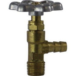 46450 - 3/8 x 3/8-in Brass Truck Valve with Hose Barbed to MIP Connection