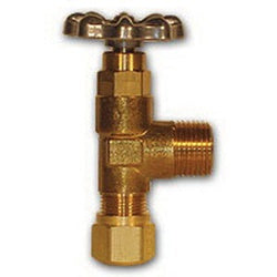 46452 - 1/2 x 1/2 in Brass Angle Truck Valve with NAB x MIP Connection