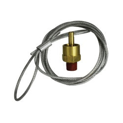 46492 - Brass Air Tank Drain Pull Valve - 1/4 in MPT, 4 ft Cable, 150 psi Rating