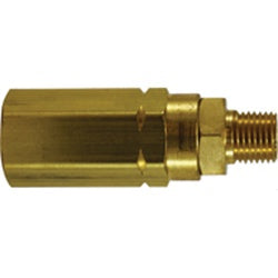 46518 - Brass High Pressure Check Valve 3/8 in FIP x MIP, 3000 psi, 316 SS Ball