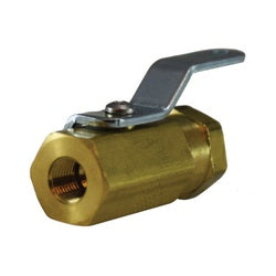 46921 - 1/8 x 1/4 in FIP Miniature Ball Valve with Nickel-Plated Brass Body