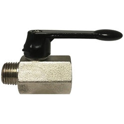 46931L - 1/4-in MPT x FPT Mini Ball Valve - Chrome-Plated Brass, 450 psi, 1/4-Turn Handle