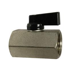 46935 - 1/4-in FPT Chrome-Plated Brass Mini Ball Valve with 1.57-in Length
